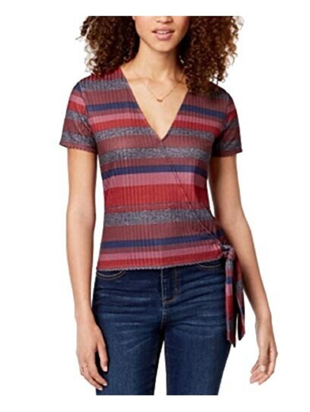 Self Esteem Juniors Striped Wrap Top Size XL